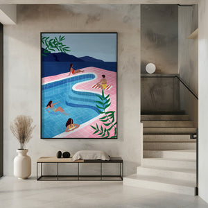 Tablou înramat „Pool Ladies” de Maja Tomljanovic
