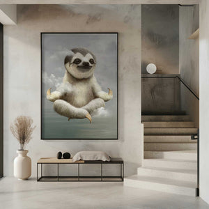 Tablou înramat „sloth meditating” de Adam Lawless