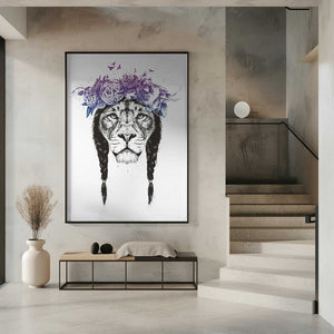 Tablou înramat „King of lions” de Balazs Solti