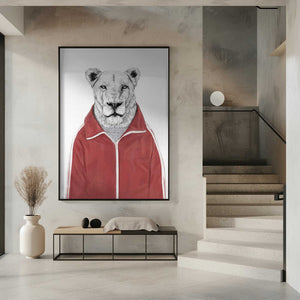 Tablou înramat „Sporty Lion” de Balazs Solti