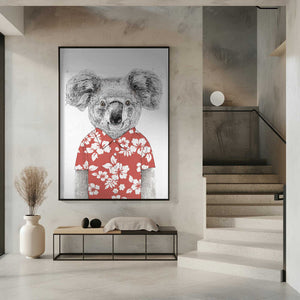 Tablou înramat „Summer koala (red)” de Balazs Solti