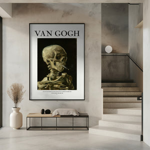 Tablou înramat „Head of a skeleton with a burning cigarette” de Vincent Van Gogh