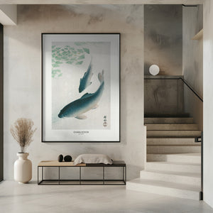 Tablou înramat „Carp Or Koi” de Ohara Koson