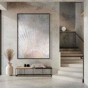 Tablou înramat „Sun Boho Morning Metallic Print” de Sarah Manovski