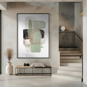 Tablou înramat „Simple Green-1” de Sally Ann Moss