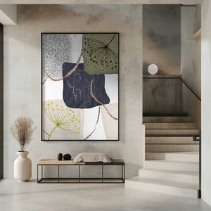 Tablou înramat „Green-Grey-3” de Sally Ann Moss