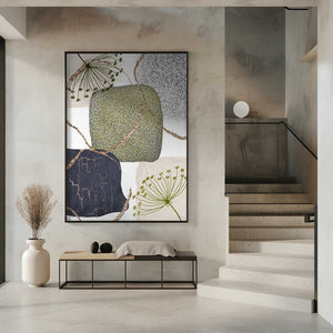 Tablou înramat „Green-Grey-2” de Sally Ann Moss