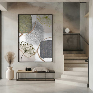 Tablou înramat „Green-Grey-1” de Sally Ann Moss