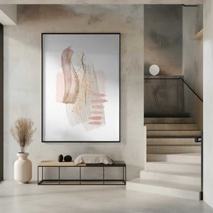 Tablou înramat „Mystical Pink Abstract-3” de Sally Ann Moss