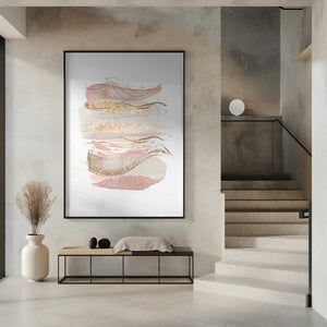 Tablou înramat „Mystical Pink Abstract-1” de Sally Ann Moss