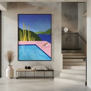 Tablou înramat „Swimming Pool” de longwayhome