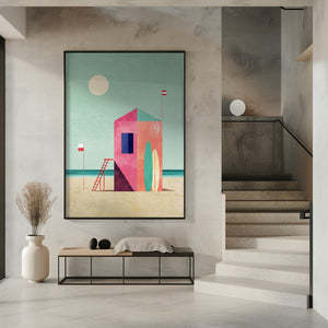 Tablou înramat „Surf Hut” de longwayhome