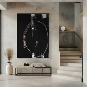 Tablou înramat „Abstract Black And White Artwork” de uplusmestudio