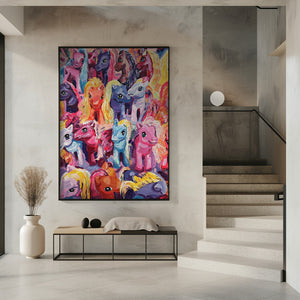 Tablou înramat „Ponies” de Pauline Wegman | Key and Sea Creative