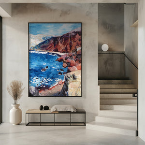 Tablou înramat „Red Sand Beach” de Pauline Wegman | Key and Sea Creative