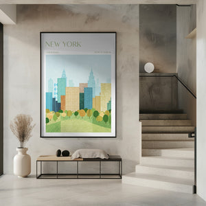 Tablou înramat „New York, Central Park” de longwayhome