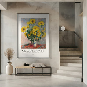 Tablou înramat „Bouquet Of Sunflowers” de Claude Monet