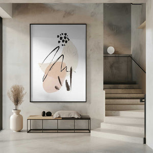 Tablou înramat „Simple Beige-1” de Sally Ann Moss