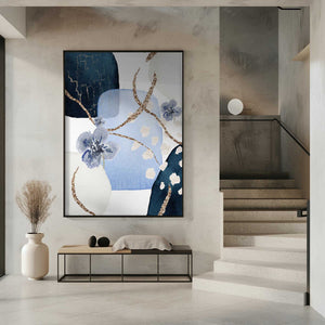 Tablou înramat „Floral Blue-2” de Sally Ann Moss