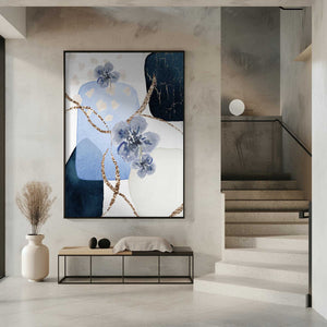 Tablou înramat „Floral Blue-1” de Sally Ann Moss