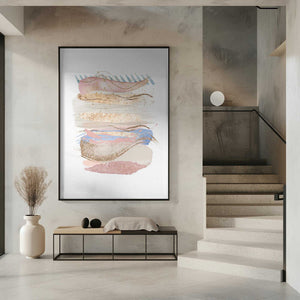 Tablou înramat „Soft Pink Blue 3” de Sally Ann Moss