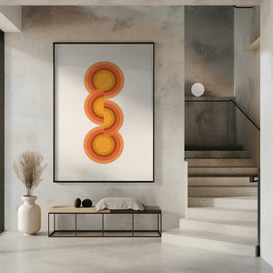 Tablou înramat „Retro Circles Trio” de THE MIUUS STUDIO