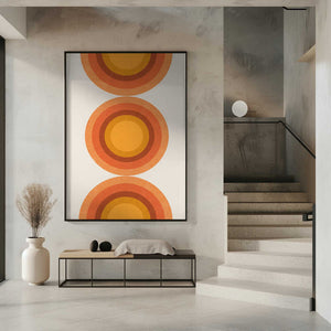 Tablou înramat „Retro Sun Circles” de THE MIUUS STUDIO