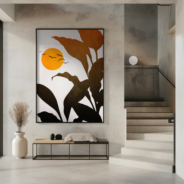 Tablou înramat „Mystic River” de Kubistika