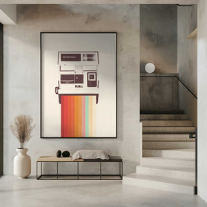 Tablou înramat „Instant Camera Rainbow” de Florent Bodart