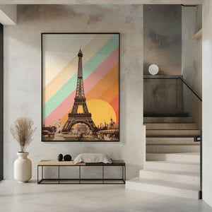 Tablou înramat „Eiffel Tower Rainbow” de Florent Bodart