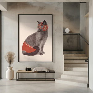 Tablou înramat „Chat Catcheur” de Florent Bodart