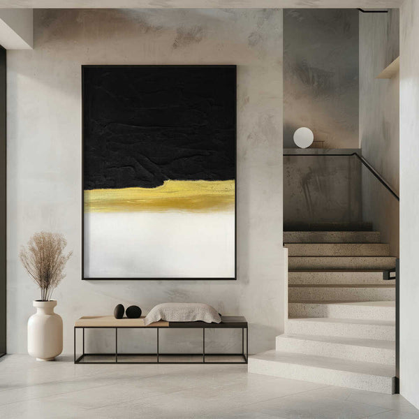 Tablou înramat „Black and White Golden Light” de Alyson Storms