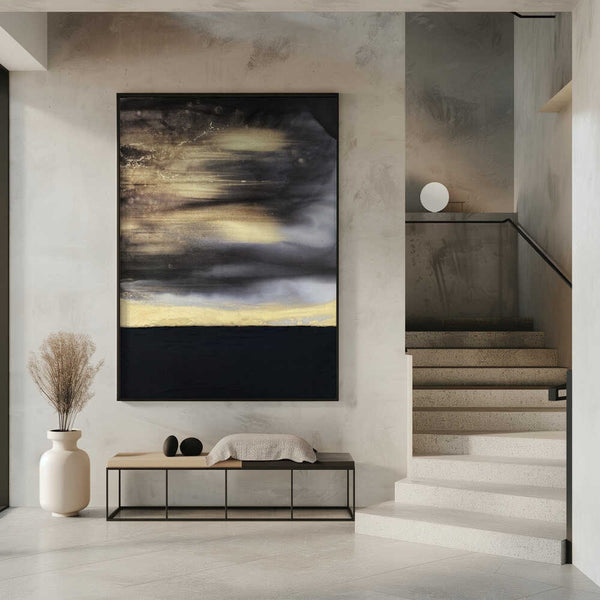 Tablou înramat „Gold Noir” de Alyson Storms