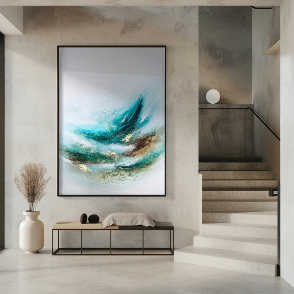 Tablou înramat „Waves Into the Trees” de Alyson Storms