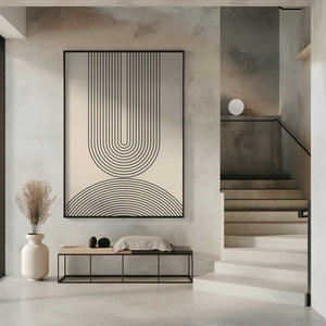 Tablou înramat „Black Line Art” de Melloi Art Prints