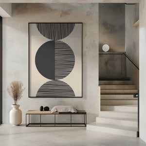 Tablou înramat „Black Circle Art” de Melloi Art Prints