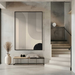 Tablou înramat „Black Minimal Line Art” de Melloi Art Prints
