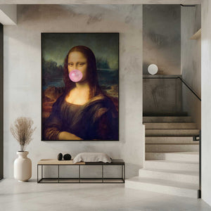 Tablou înramat „Mona Lisa Bubble Gum” de Taudalpoi