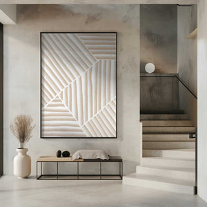 Tablou înramat „Beige Line Art” de Melloi Art Prints