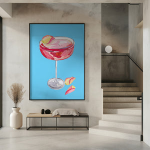 Tablou înramat „Sparkling Rose Gin Cocktail” de Alice Straker