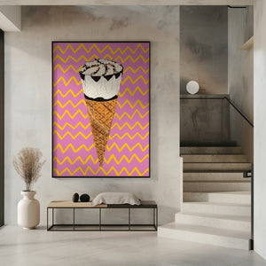 Tablou înramat „Cornetto Pink” de Alice Straker