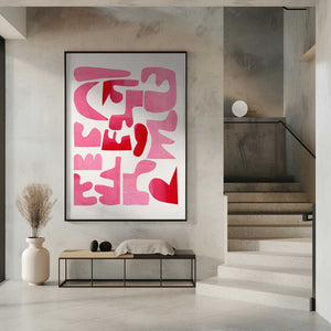 Tablou înramat „A Pink Puzzle” de Ejaaz Haniff