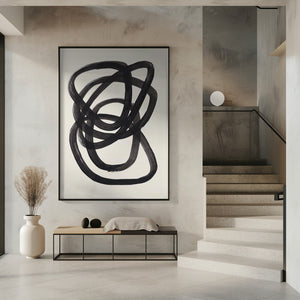 Tablou înramat „Ink Spiral Rings” de Ejaaz Haniff