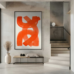 Tablou înramat „Orange Strokes” de Ejaaz Haniff
