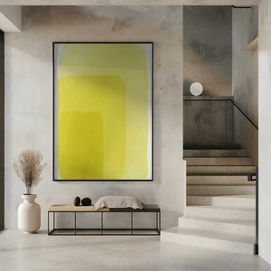 Tablou înramat „Yellow Watercolor Shapes #2” de jay stanley