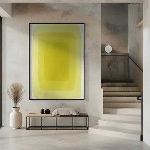 Tablou înramat „Yellow Watercolor Shapes #3” de jay stanley