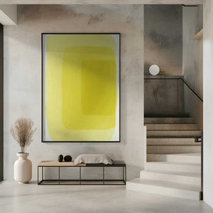 Tablou înramat „Yellow Watercolor Shapes #4” de jay stanley