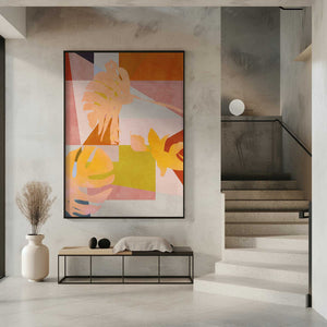 Tablou înramat „Organic Bauhaus Geometry Leaves” de Ana Rut Bre