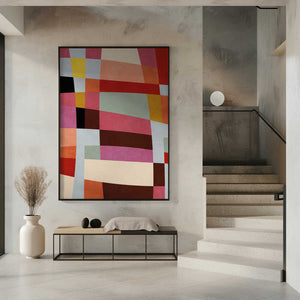 Tablou înramat „Warm Colors Bauhaus Geometry4” de Ana Rut Bre