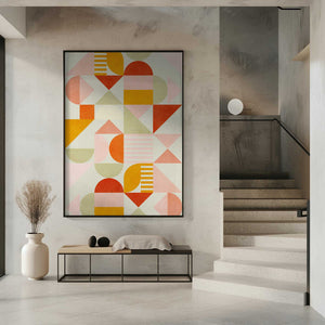 Tablou înramat „Bauhaus Fun Pastel” de Ana Rut Bre